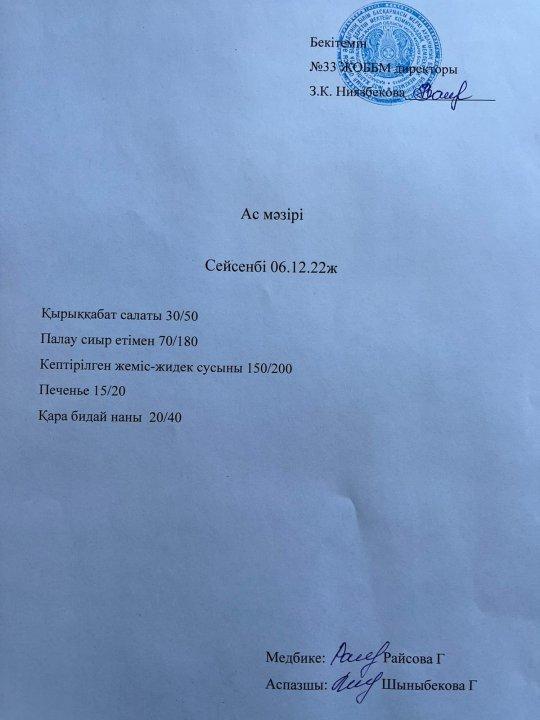 Ас мәзірі