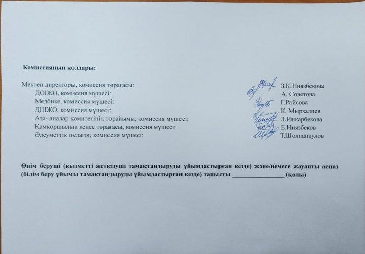 Тамақтану сапасына мониторинг