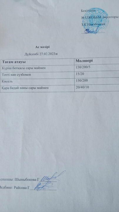 Ас мәзірі
