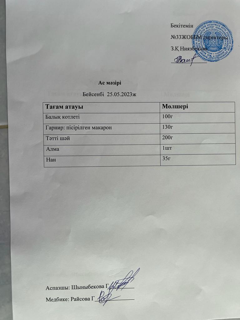 Ас мәзірі