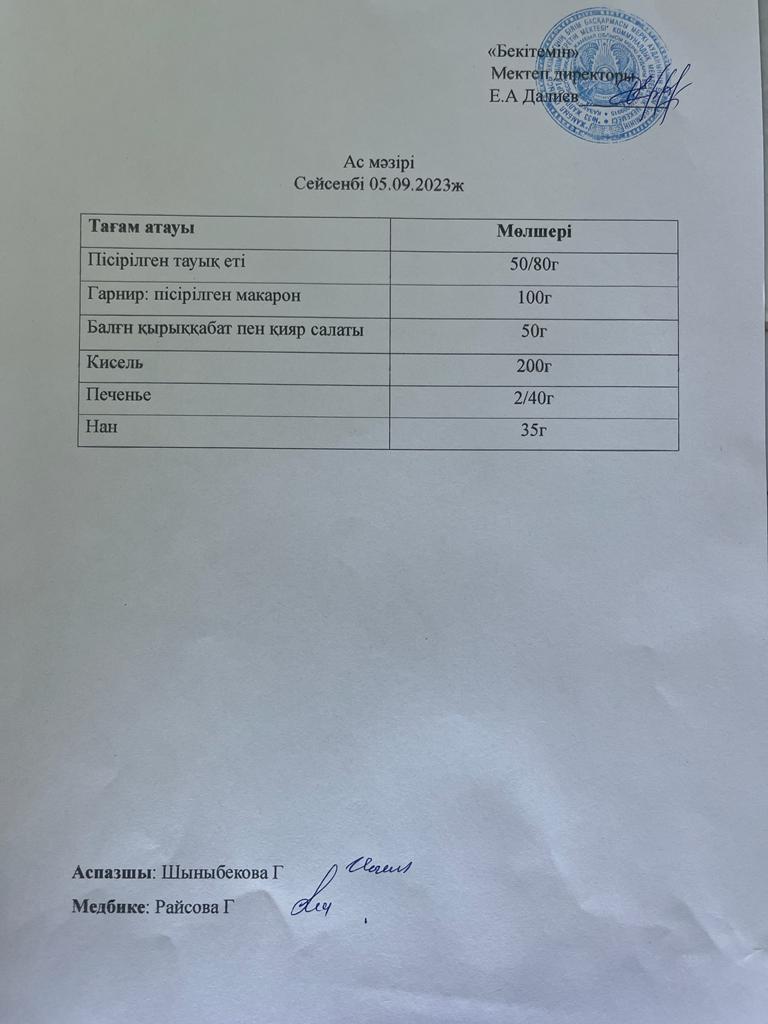 Ас мәзірі