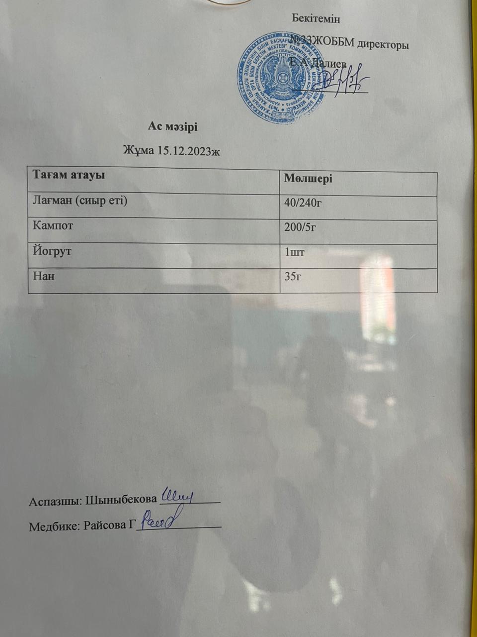 Ас мәзірі
