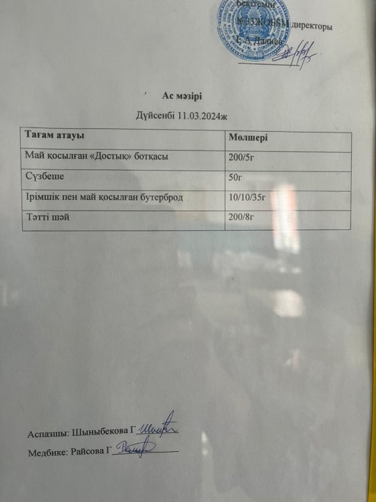 Ас мәзірі