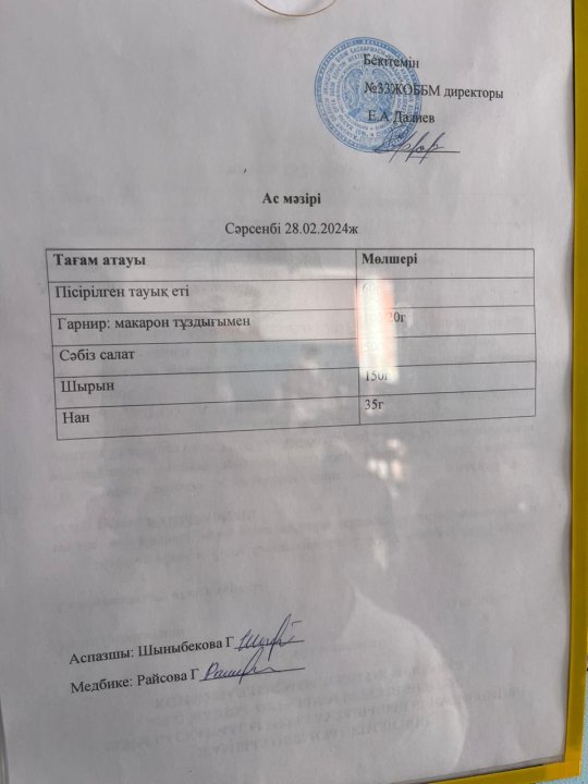 Ас мәзірі