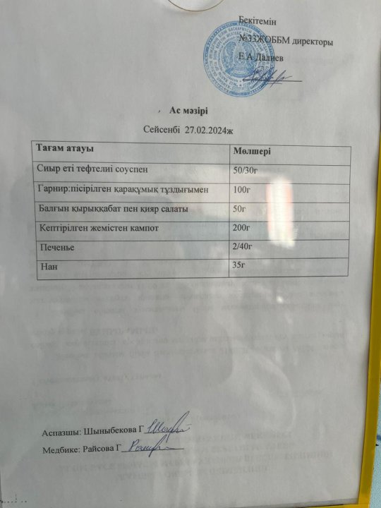 Ас мәзірі
