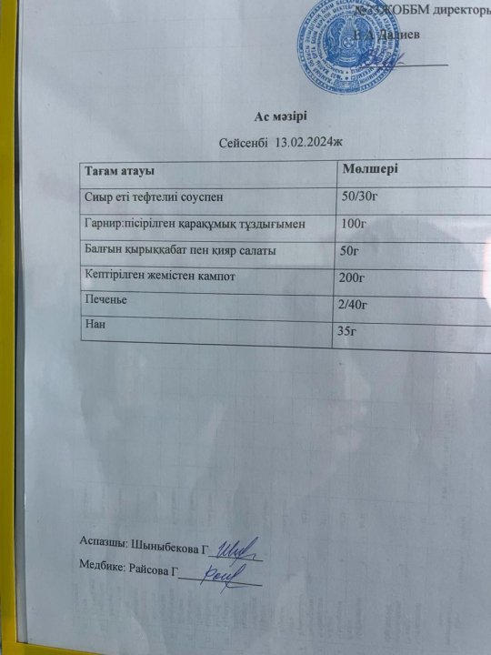 Ас мәзірі