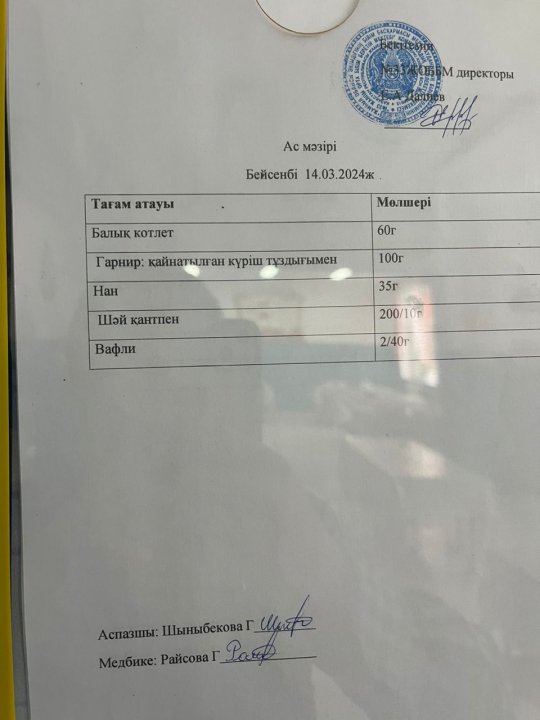 Ас мәзірі
