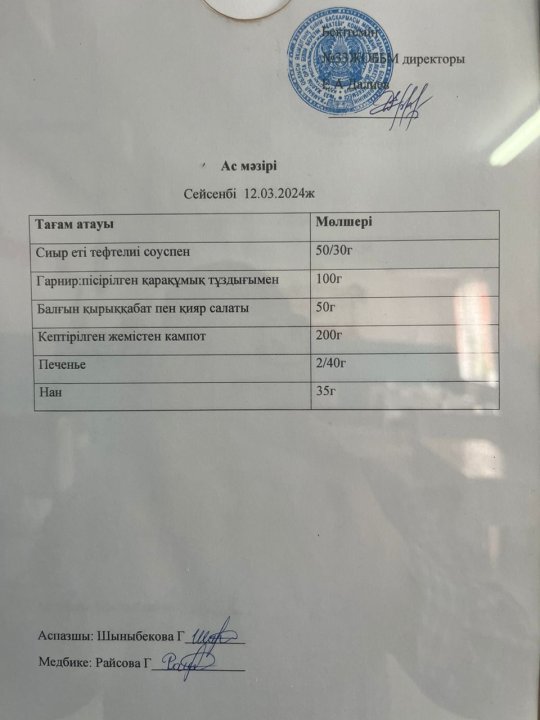 Ас мәзірі