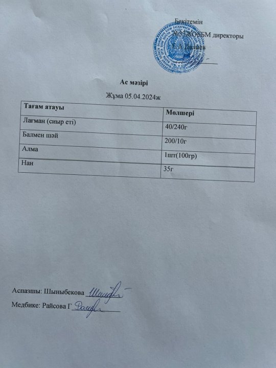 Ас мәзірі