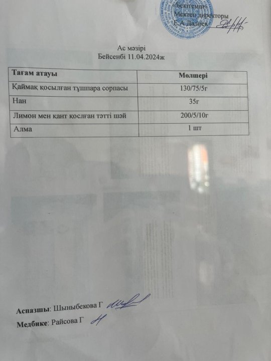 Ас мәзірі