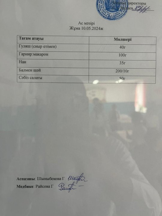 Ас мәзірі