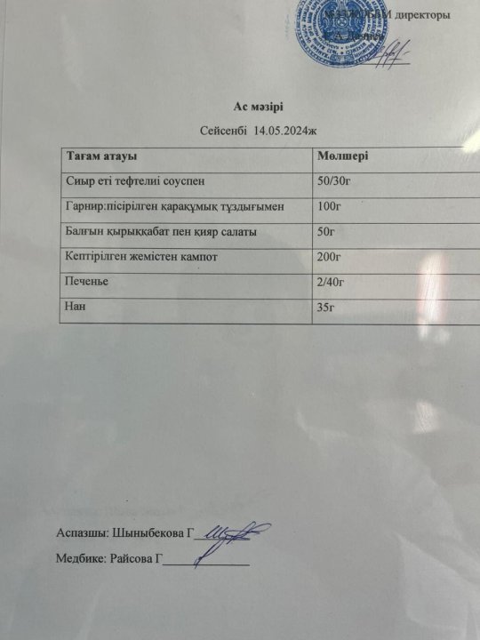 Ас мәзірі