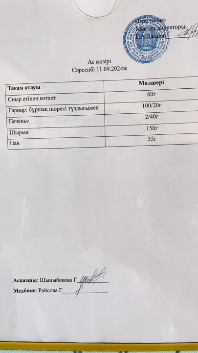 Ас мәзірі