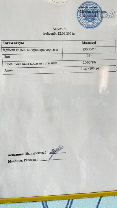 Ас мәзірі