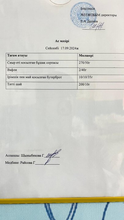 Ас мәзірі