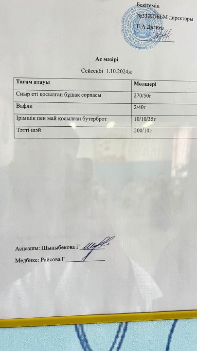 Ас мәзірі
