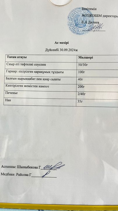 Ас мәзірі