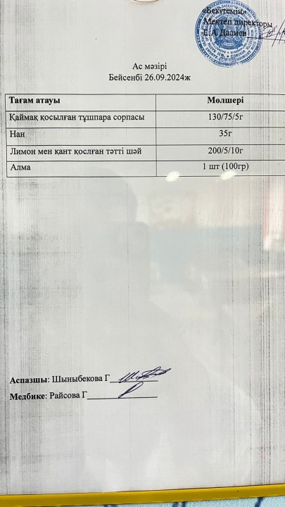Ас мәзірі