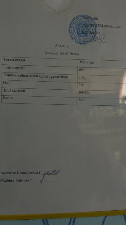 Ас мәзірі