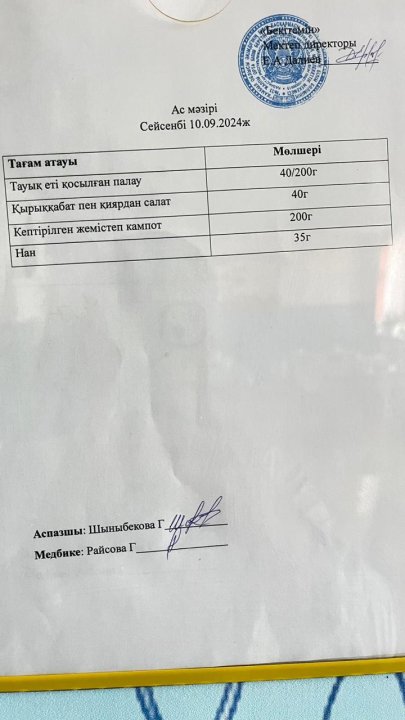 Ас мәзірі