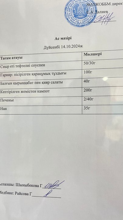 Ас мәзірі