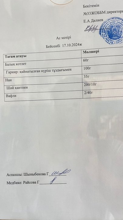 Ас мәзірі