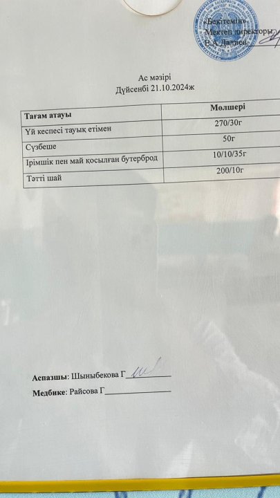 Ас мәзірі
