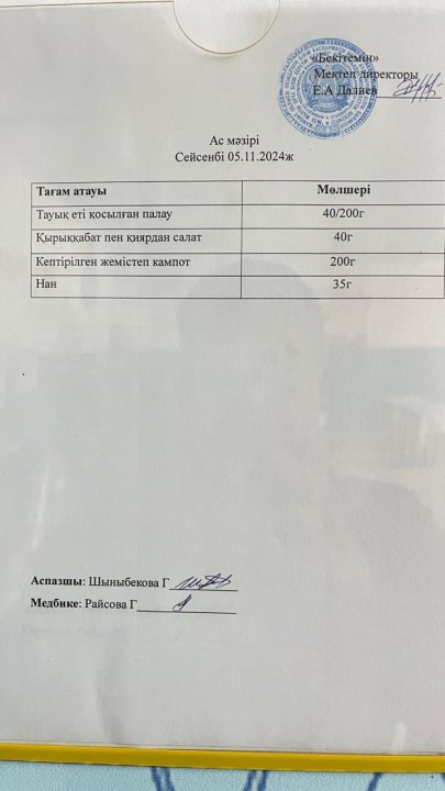 Ас мәзірі