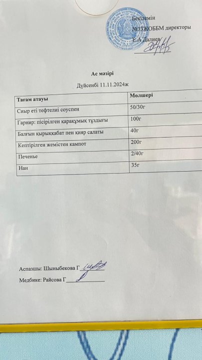 Ас мәзірі