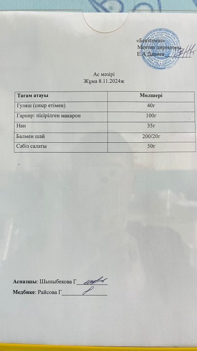 Ас мәзірі