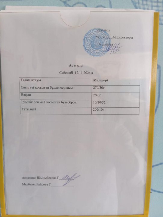 Ас мәзірі