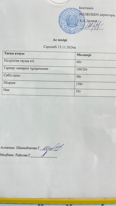 Ас мәзірі