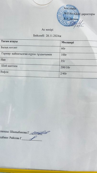 Ас мәзірі