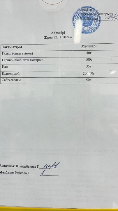 Ас мәзірі