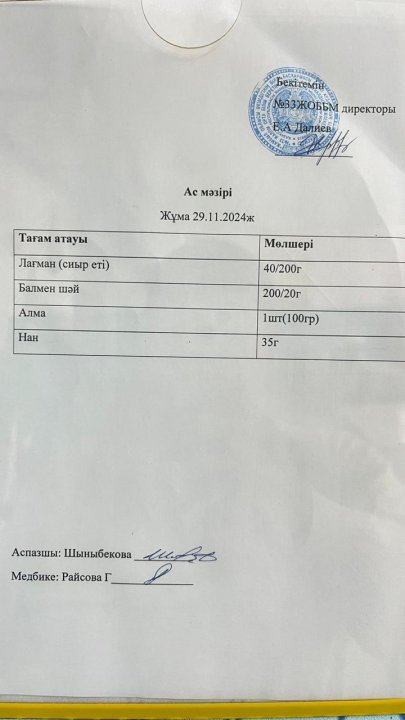 Ас мәзірі