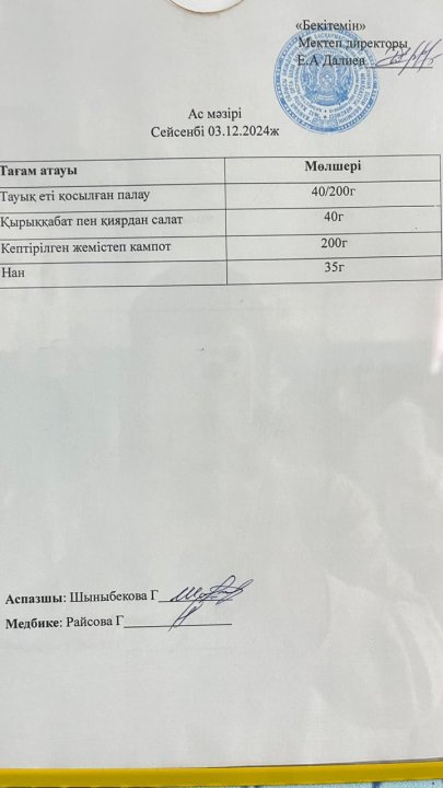 Ас мәзірі