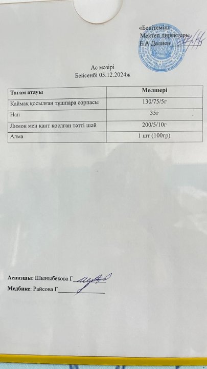 Ас мәзірі