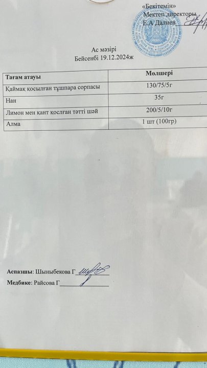 Ас мәзірі