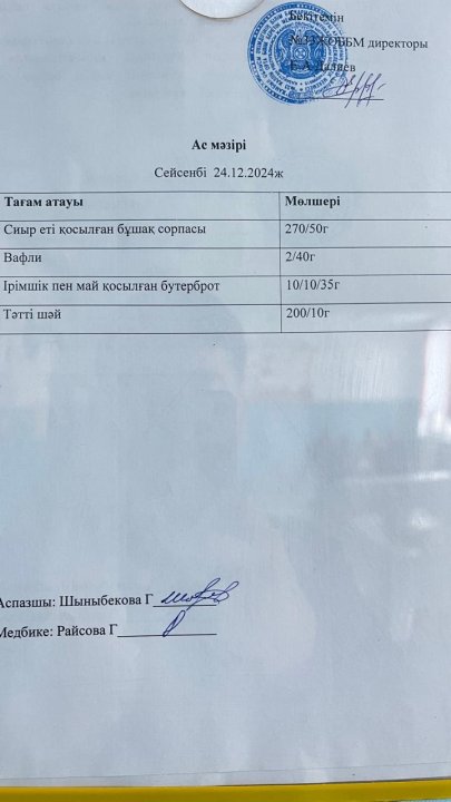 Ас мәзірі