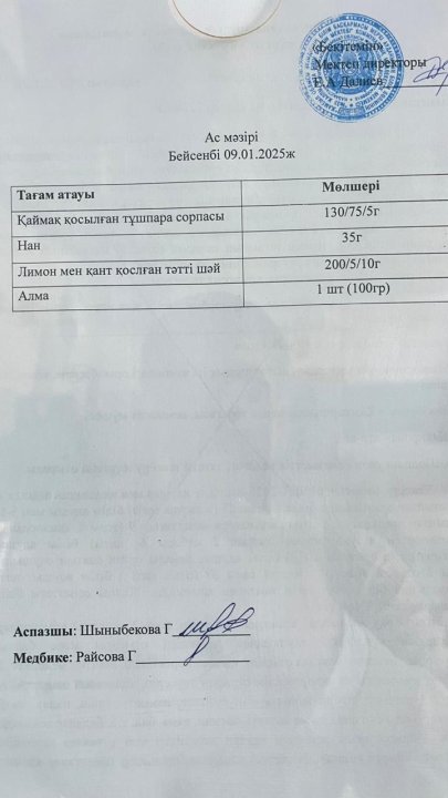 Ас мәзірі