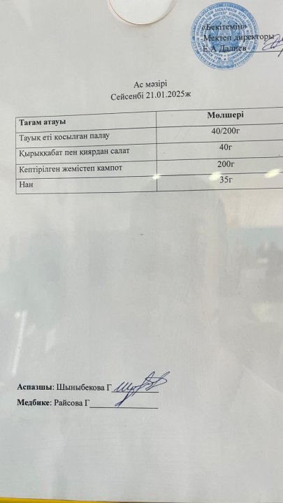 Ас мәзірі