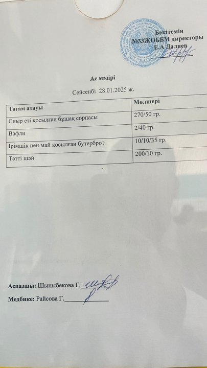 Ас мәзірі