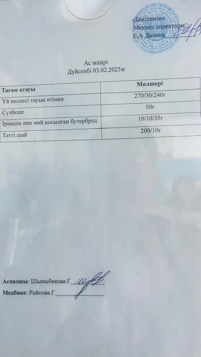 Ас мәзірі