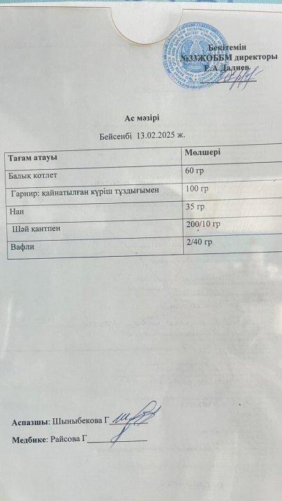 Ас мәзірі