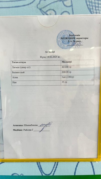 Ас мәзірі