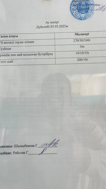 Ас мәзірі