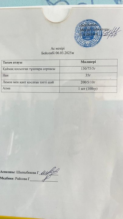 Ас мәзірі