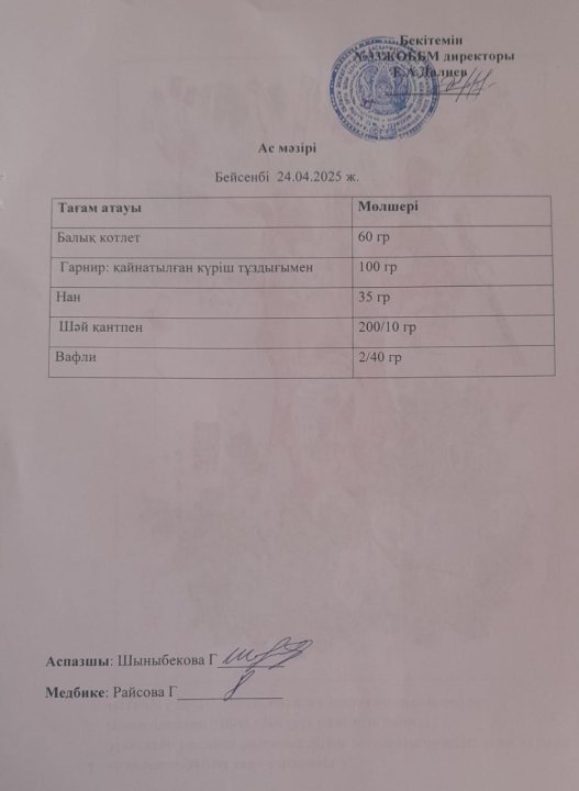 Ас мәзірі