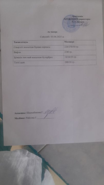 Ас мәзірі