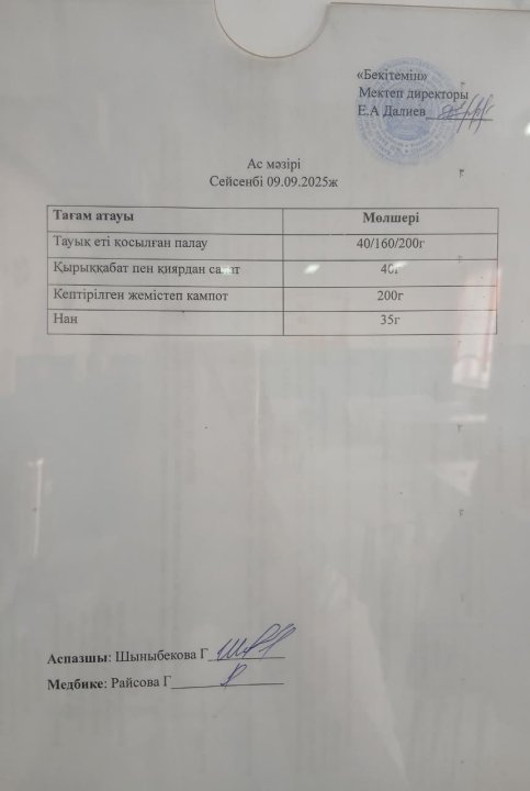 Ас мәзірі